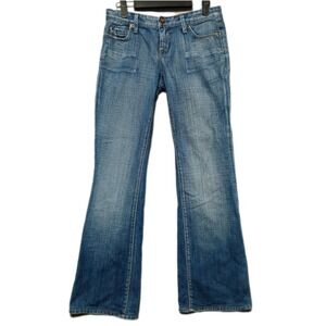 Vintage SACRED BLUE Womens Size 26 4 Denim Bootcut Jeans Medium Wash Made USA